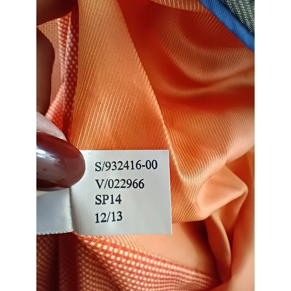 Banana Republic Gray 100% Cotton Sport Coat Blazer 44R Tailored‎ Orange Lng $450
